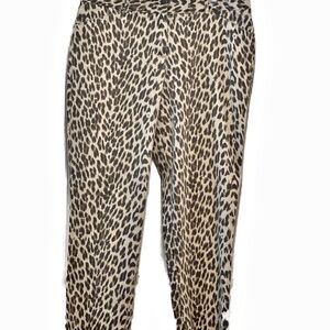 Larry Levine Brown and Black Capris with Relaxed Fit